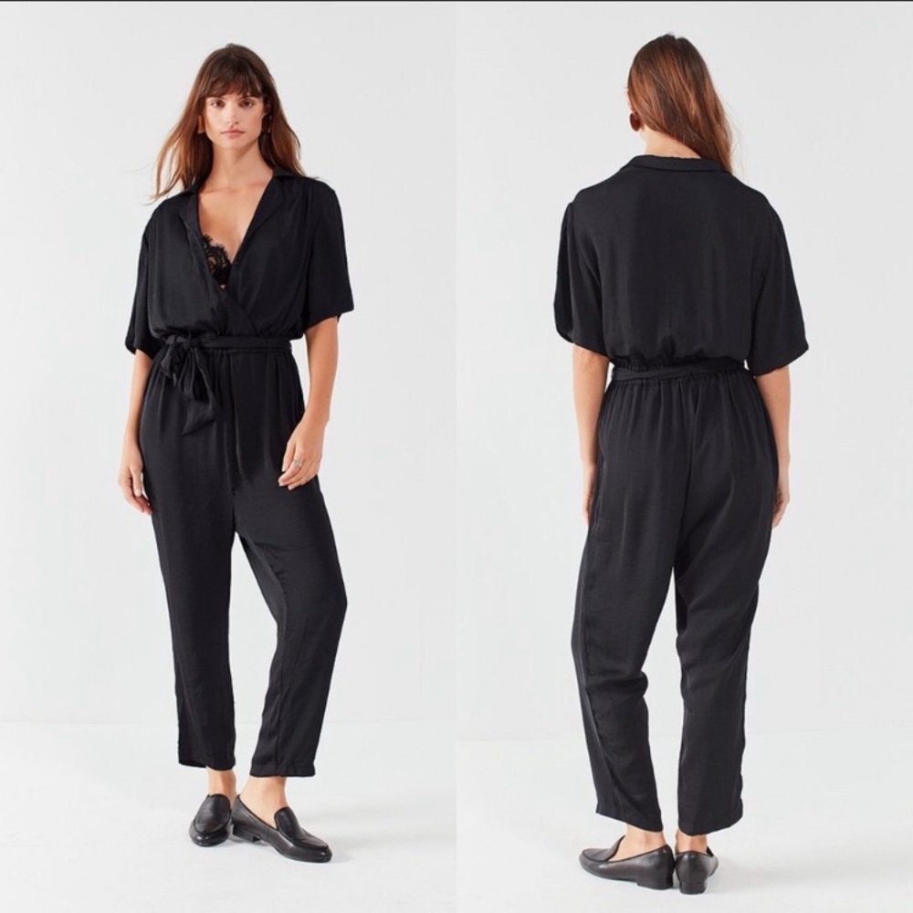 Urban Outfitters Bezel Wrap Belted Jumpsuit